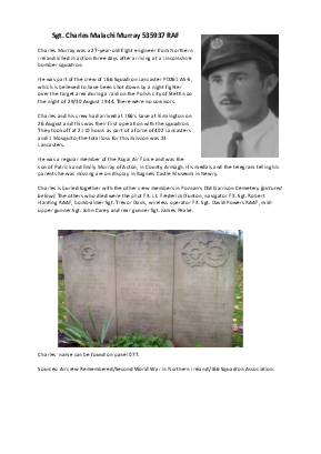 A preview of a PDF biography for Murray, Charles Malachi